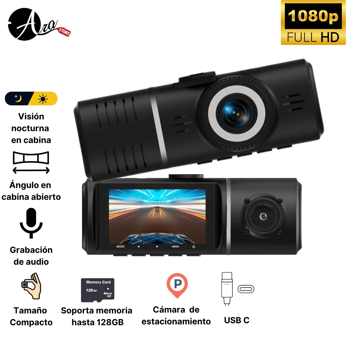 Camara Carro 3 En 1 Wifi