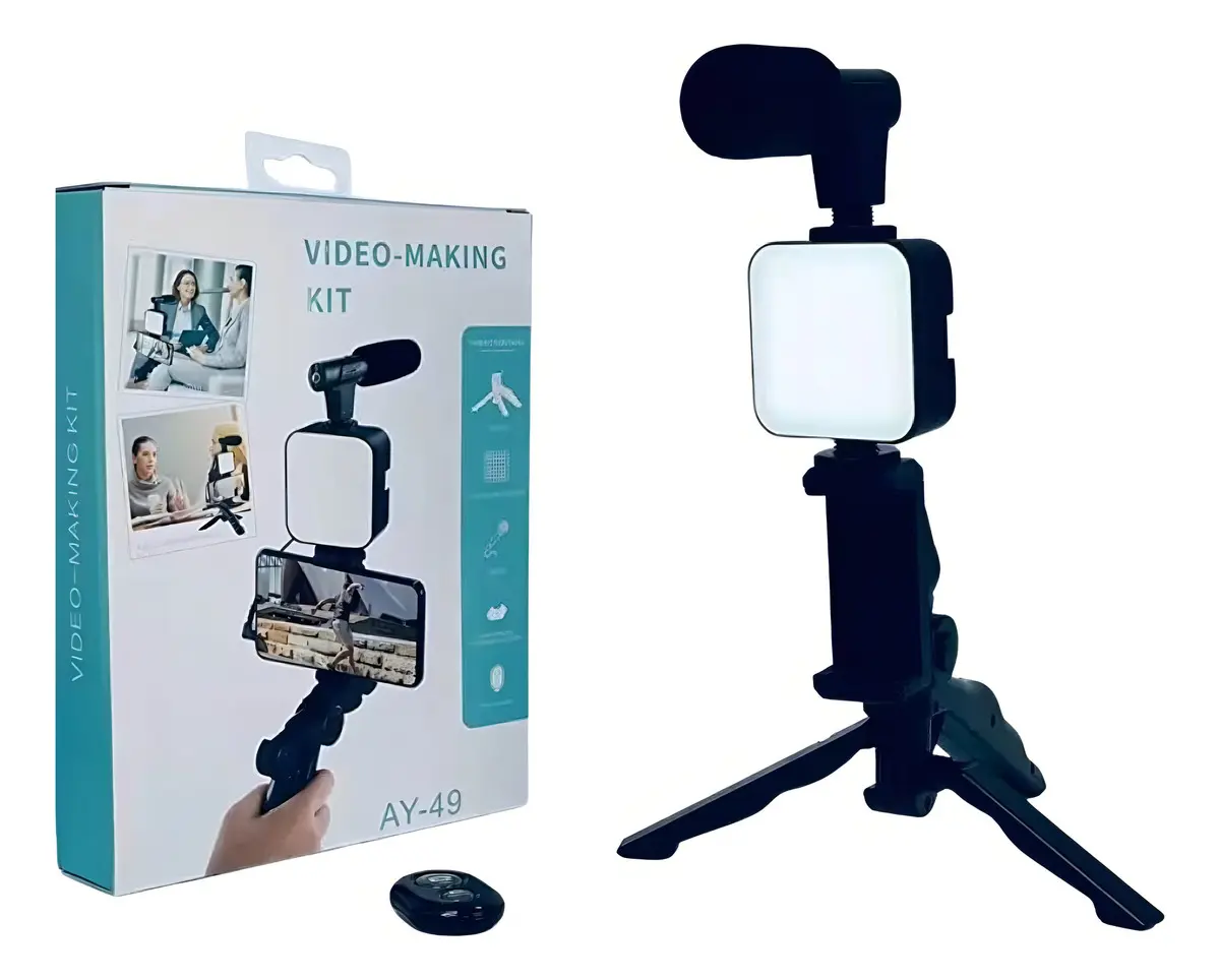 Kit de Grabación para Celular 5 en 1 con Luz LED y Trípode - Imagen 3